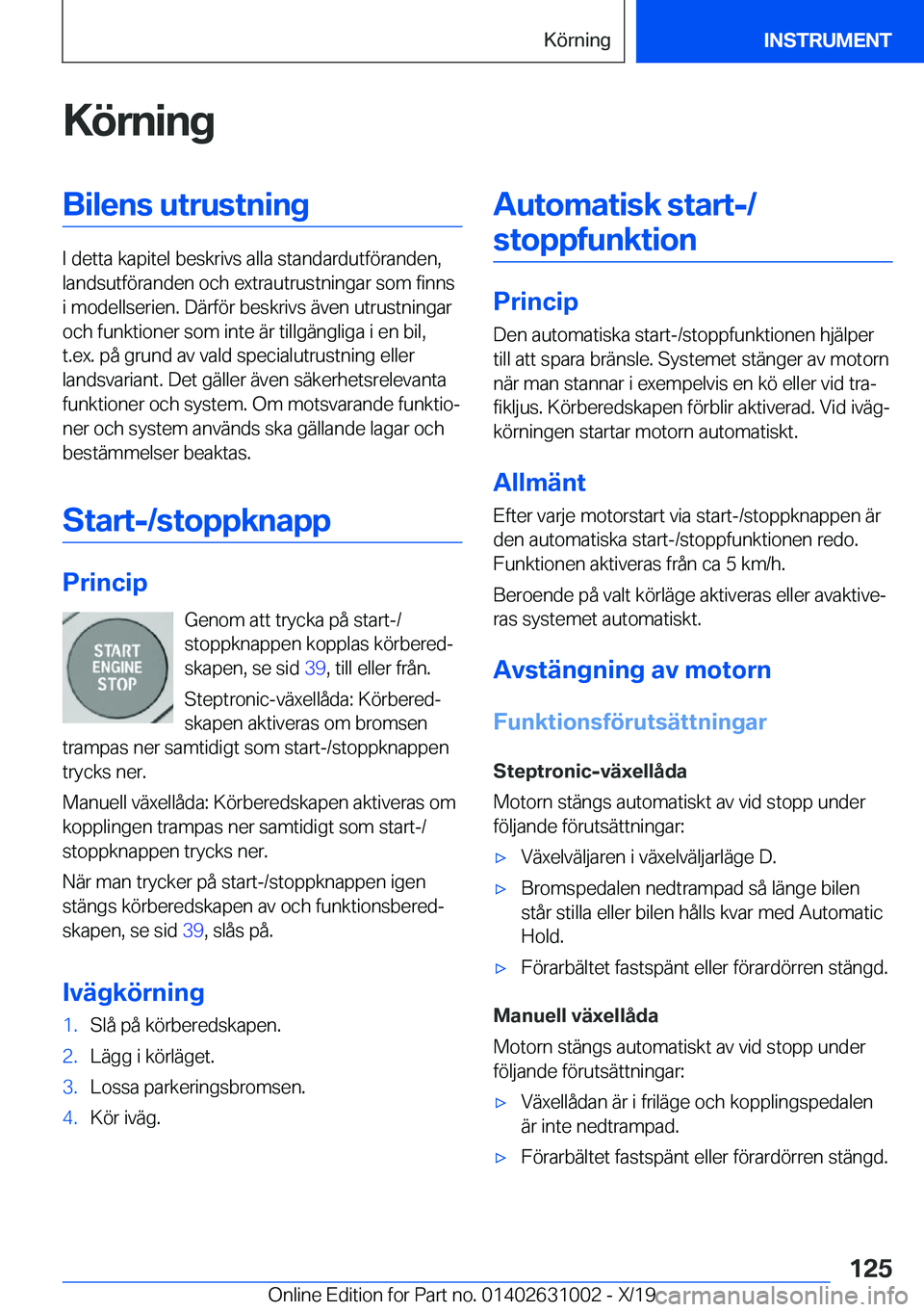 BMW 2 SERIES GRAN COUPE 2020  InstruktionsbÖcker (in Swedish) �K�