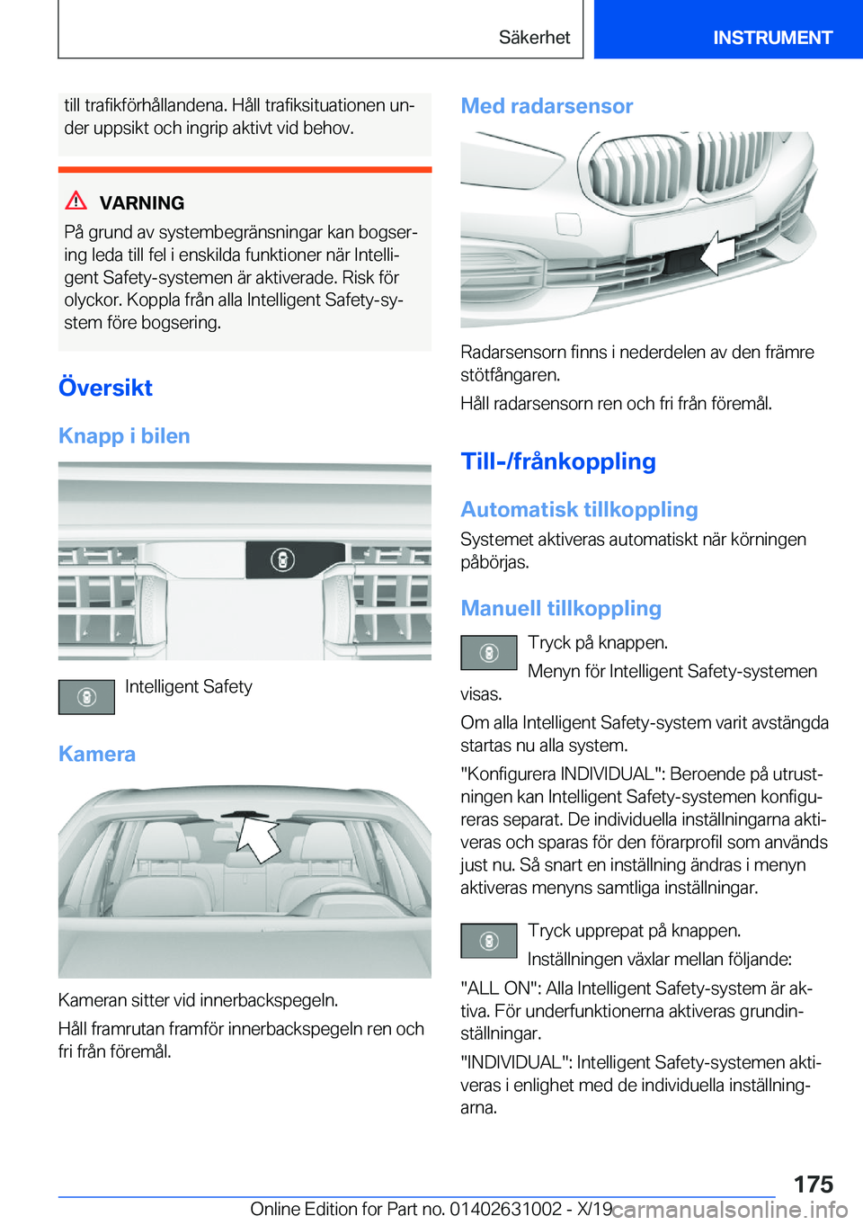 BMW 2 SERIES GRAN COUPE 2020  InstruktionsbÖcker (in Swedish) �t�i�l�l��t�r�a�f�i�k�f�