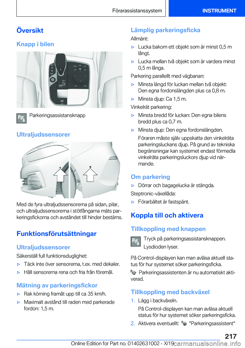 BMW 2 SERIES GRAN COUPE 2020  InstruktionsbÖcker (in Swedish) �