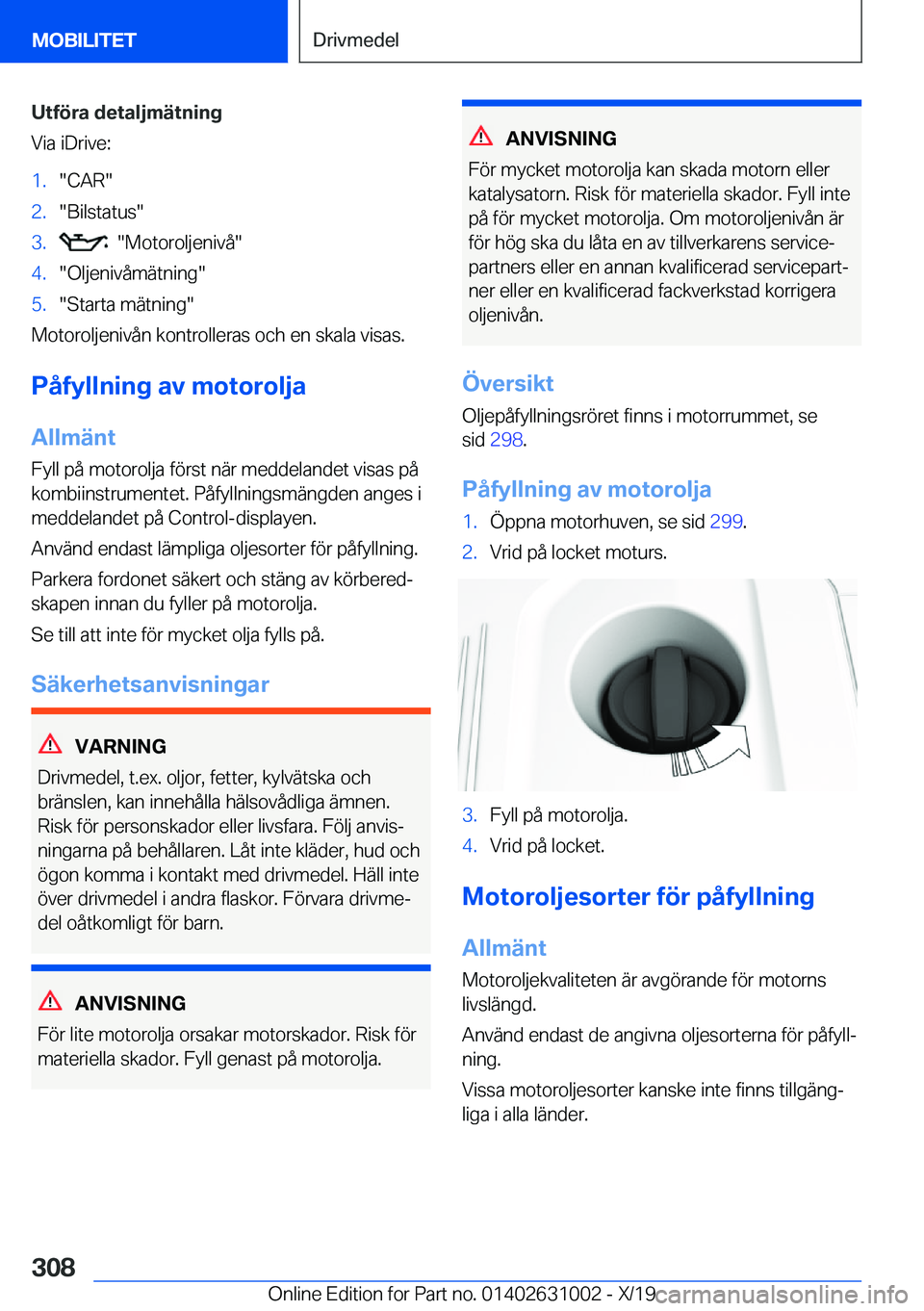 BMW 2 SERIES GRAN COUPE 2020  InstruktionsbÖcker (in Swedish) �U�t�f�