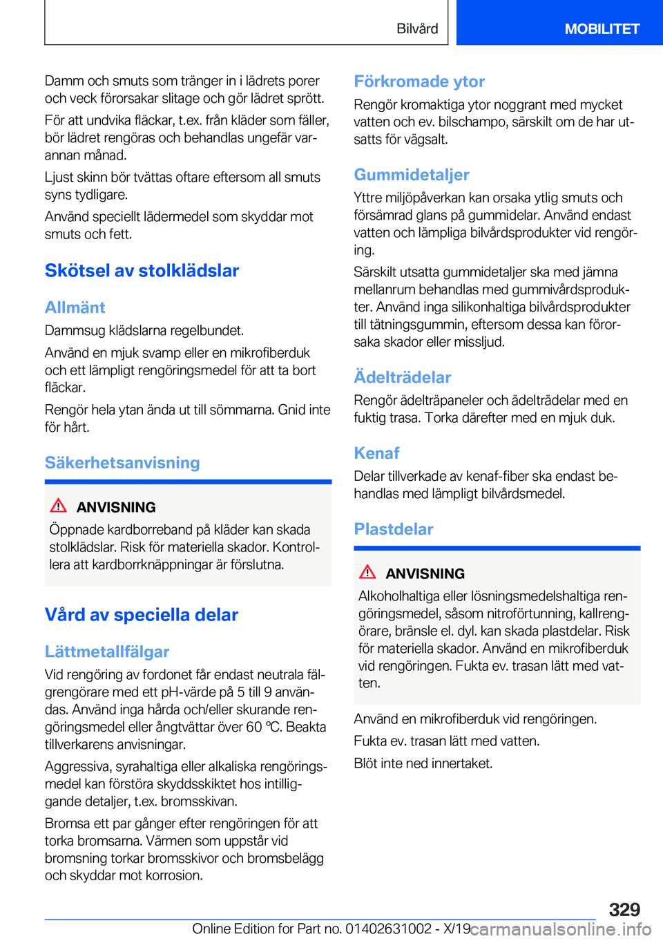 BMW 2 SERIES GRAN COUPE 2020  InstruktionsbÖcker (in Swedish) �D�a�m�m��o�c�h��s�m�u�t�s��s�o�m��t�r�ä�n�g�e�r��i�n��i��l�ä�d�r�e�t�s��p�o�r�e�r�o�c�h��v�e�c�k��f�