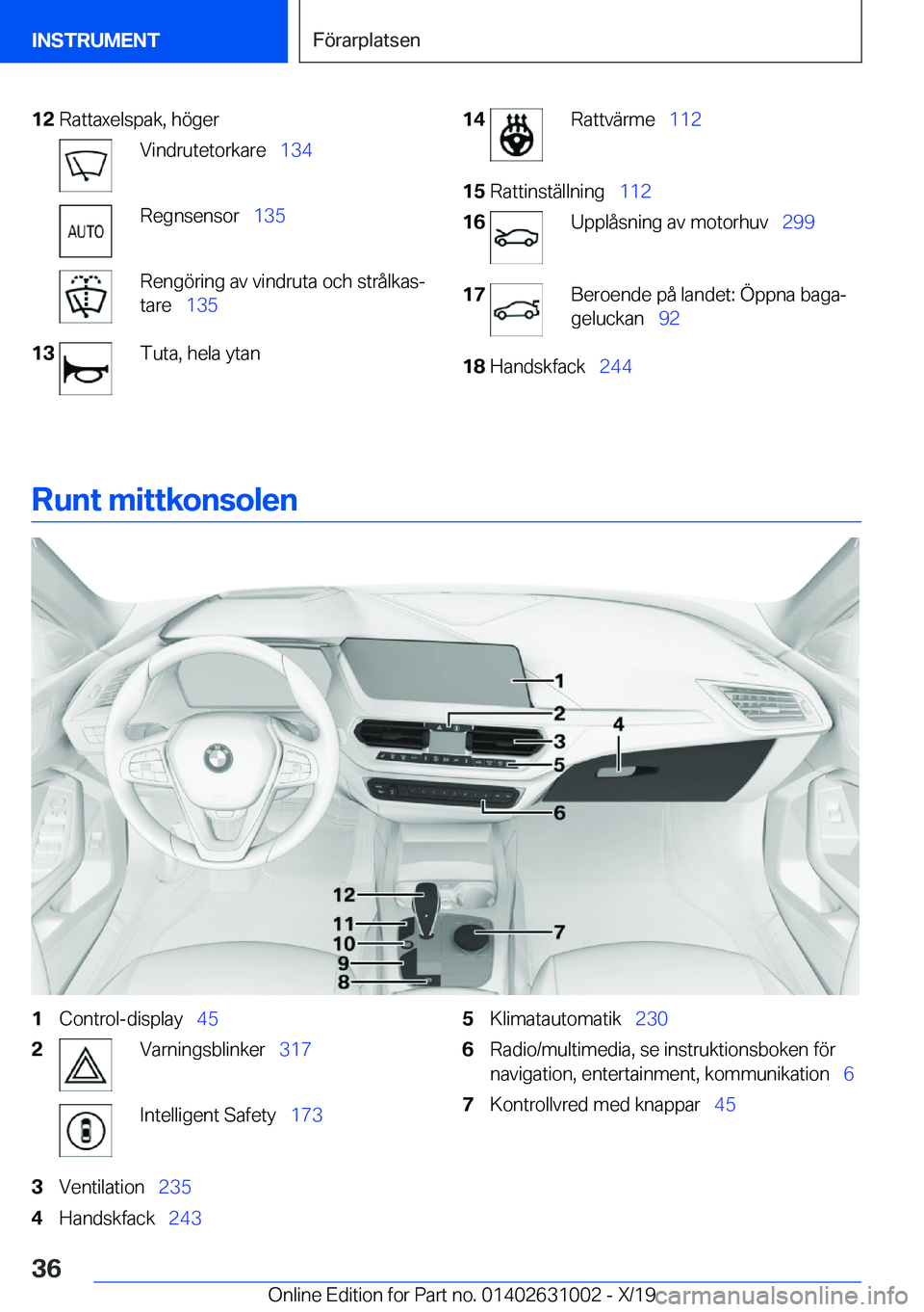 BMW 2 SERIES GRAN COUPE 2020  InstruktionsbÖcker (in Swedish) �1�2�R�a�t�t�a�x�e�l�s�p�a�k�,��h�