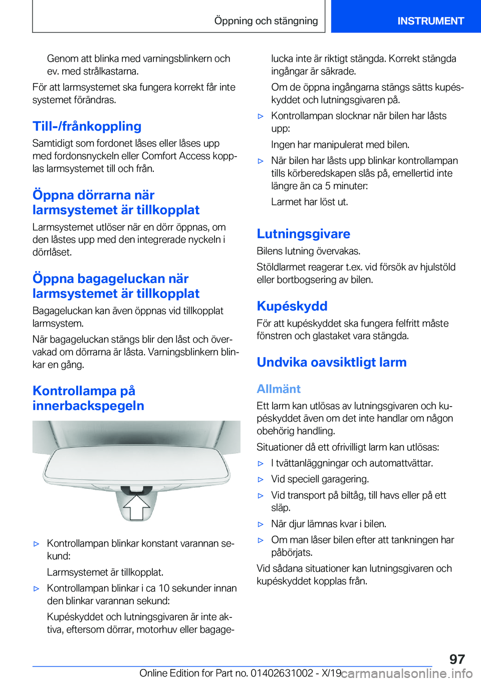 BMW 2 SERIES GRAN COUPE 2020  InstruktionsbÖcker (in Swedish) �G�e�n�o�m��a�t�t��b�l�i�n�k�a��m�e�d��v�a�r�n�i�n�g�s�b�l�i�n�k�e�r�n��o�c�h
�e�v�.��m�e�d��s�t�r�å�l�k�a�s�t�a�r�n�a�.
�F�