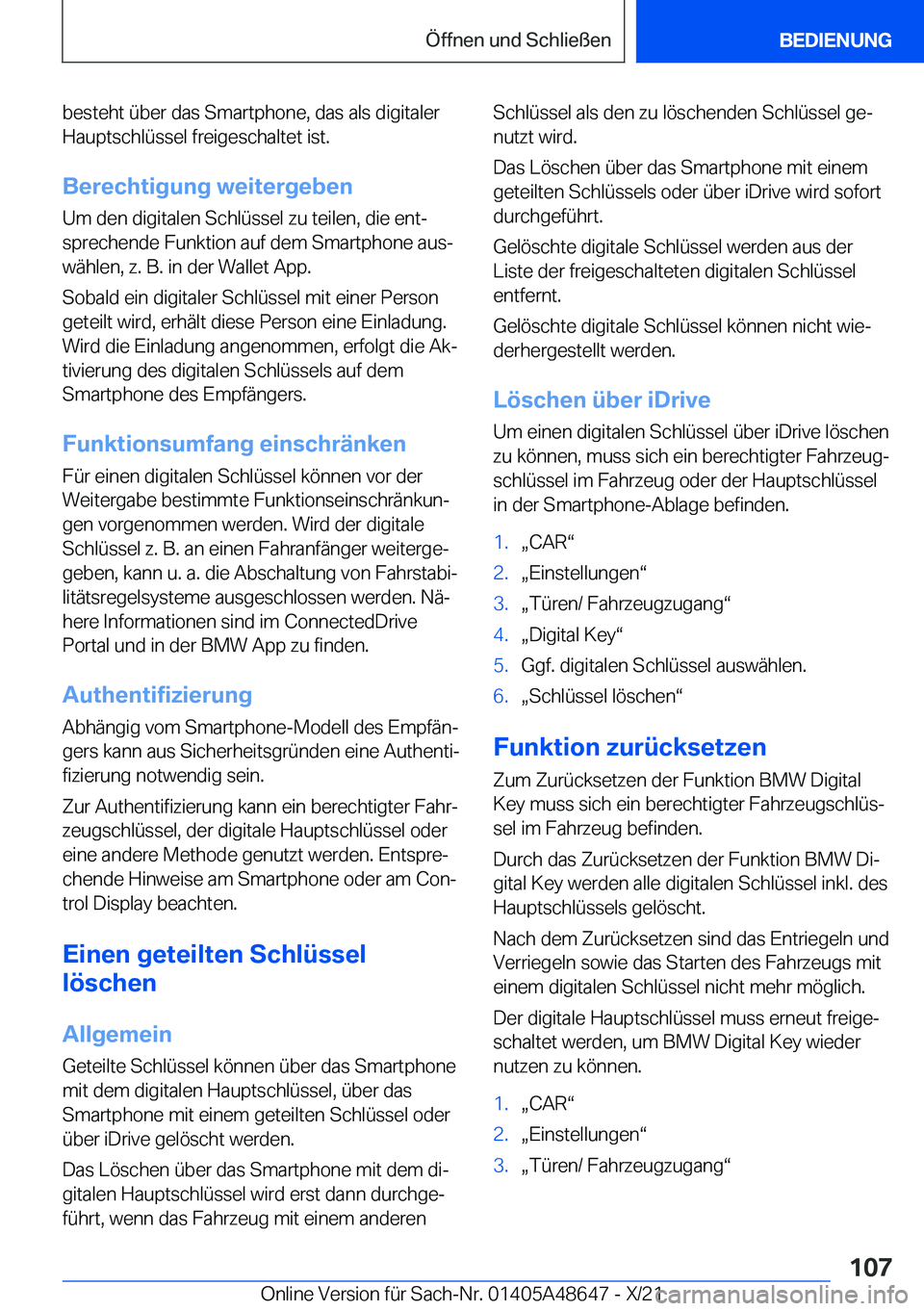 BMW 3 SERIES 2022  Betriebsanleitungen (in German) �b�e�s�t�e�h�t��