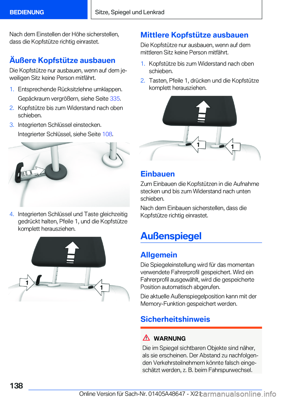 BMW 3 SERIES 2022  Betriebsanleitungen (in German) �N�a�c�h��d�e�m��E�i�n�s�t�e�l�l�e�n��d�e�r��H�
