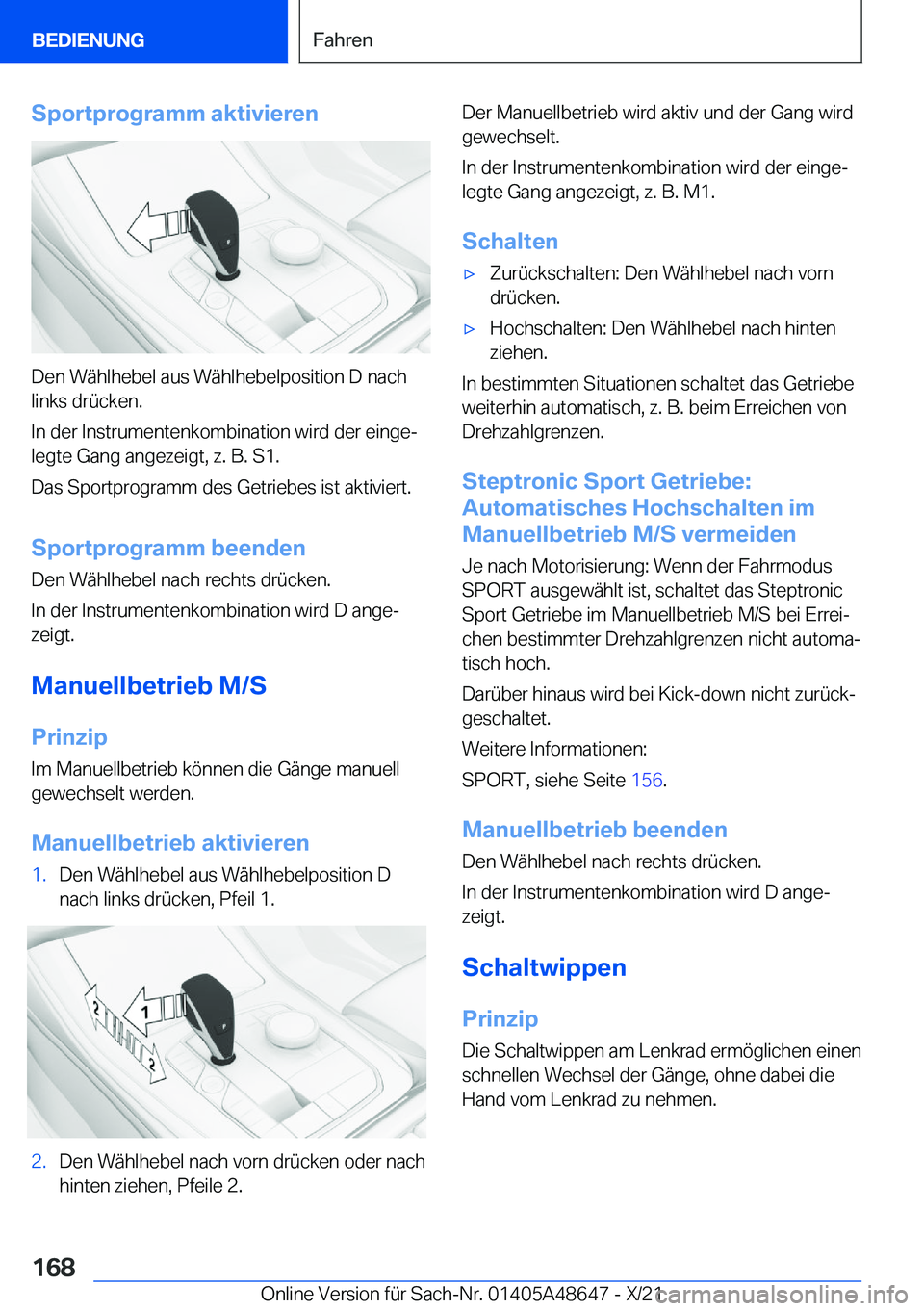 BMW 3 SERIES 2022  Betriebsanleitungen (in German) �S�p�o�r�t�p�r�o�g�r�a�m�m��a�k�t�i�v�i�e�r�e�n
�D�e�n��W�