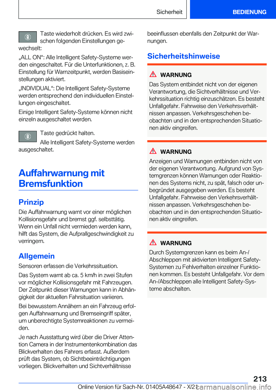 BMW 3 SERIES 2022  Betriebsanleitungen (in German) �T�a�s�t�e��w�i�e�d�e�r�h�o�l�t��d�r�