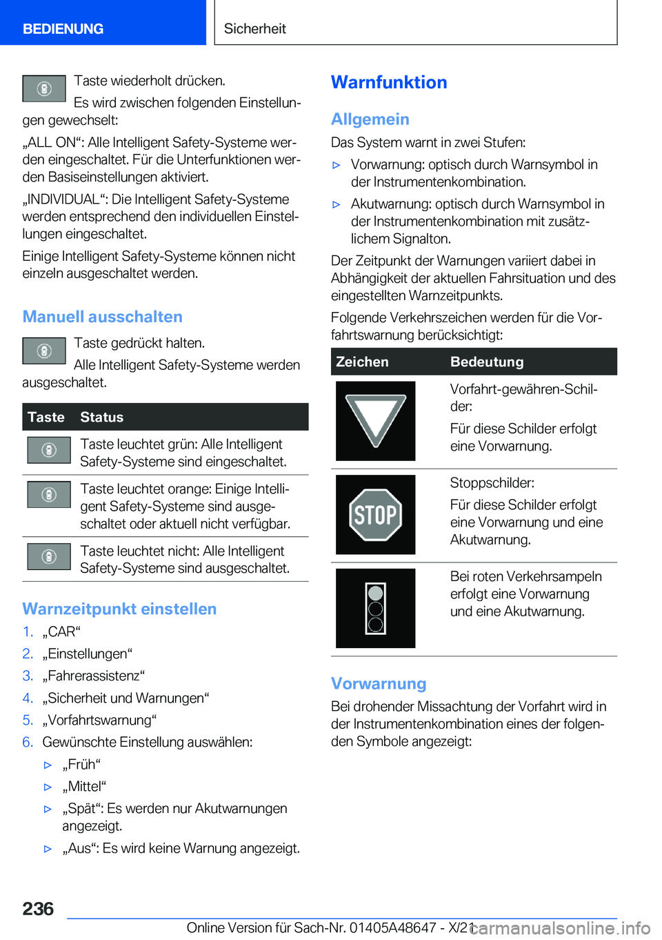 BMW 3 SERIES 2022  Betriebsanleitungen (in German) �T�a�s�t�e��w�i�e�d�e�r�h�o�l�t��d�r�