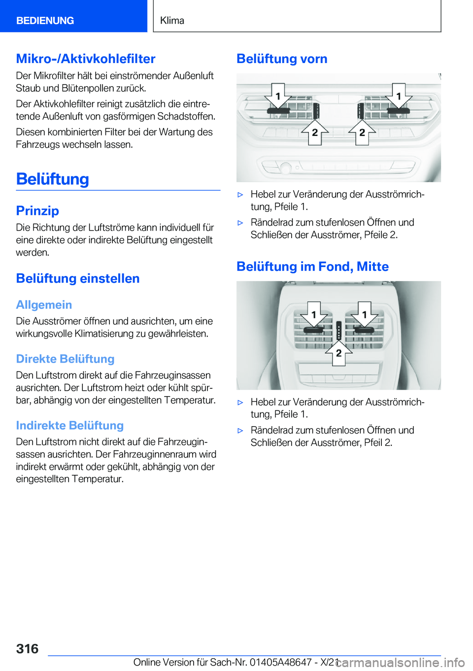 BMW 3 SERIES 2022  Betriebsanleitungen (in German) �M�i�k�r�o�-�/�A�k�t�i�v�k�o�h�l�e�f�i�l�t�e�r�D�e�r��M�i�k�r�o�f�i�l�t�e�r��h�