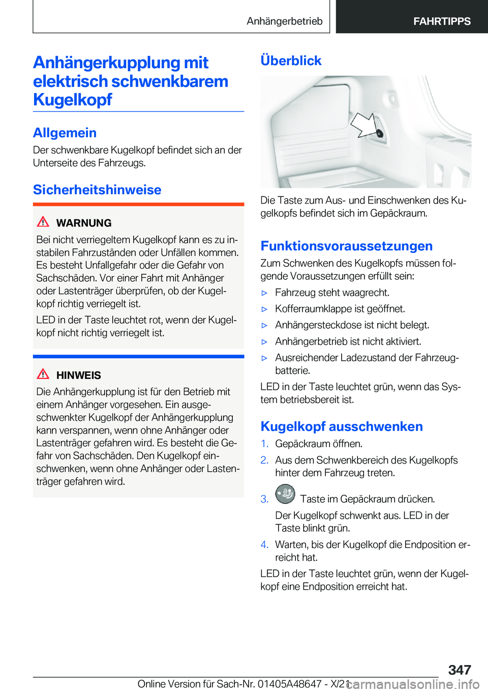 BMW 3 SERIES 2022  Betriebsanleitungen (in German) �A�n�h�