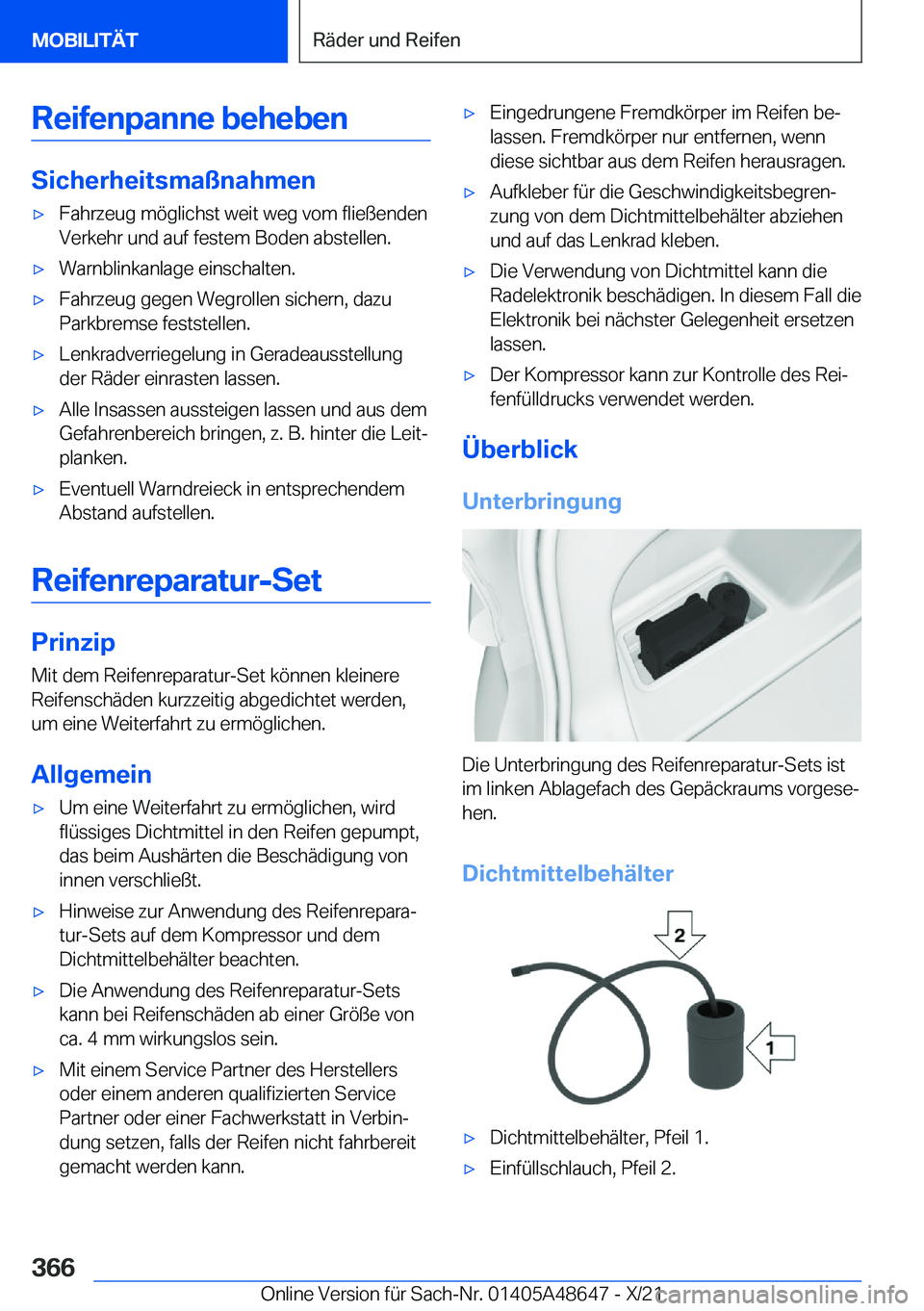 BMW 3 SERIES 2022  Betriebsanleitungen (in German) �R�e�i�f�e�n�p�a�n�n�e��b�e�h�e�b�e�n
�S�i�c�h�e�r�h�e�i�t�s�m�a�