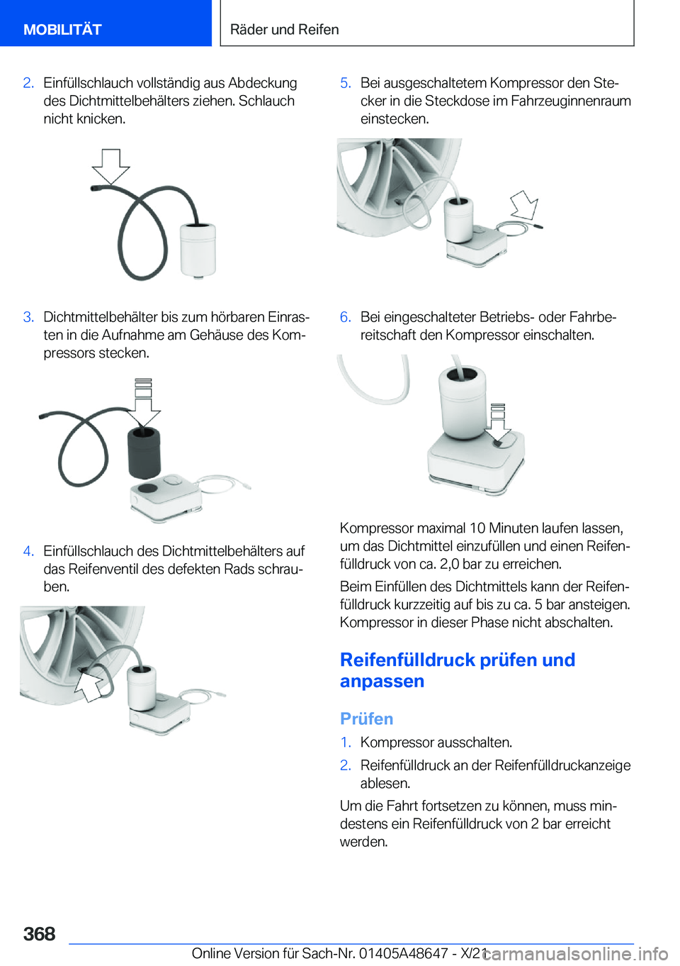 BMW 3 SERIES 2022  Betriebsanleitungen (in German) �2�.�E�i�n�f�