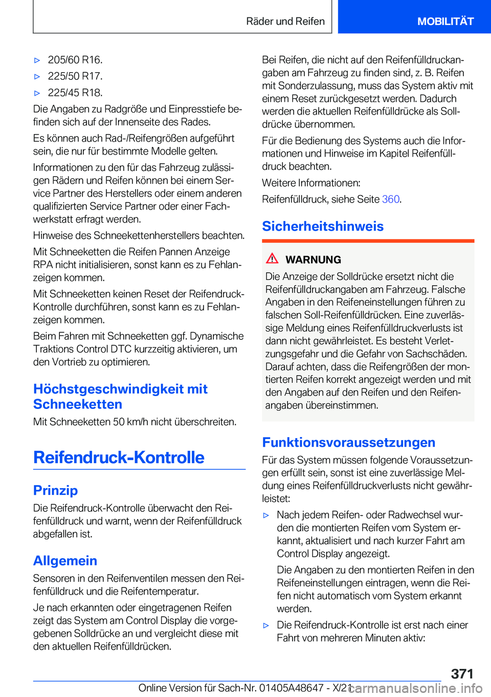 BMW 3 SERIES 2022  Betriebsanleitungen (in German) x�2�0�5�/�6�0��R�1�6�.x�2�2�5�/�5�0��R�1�7�.x�2�2�5�/�4�5��R�1�8�.
�D�i�e��A�n�g�a�b�e�n��z�u��R�a�d�g�r�