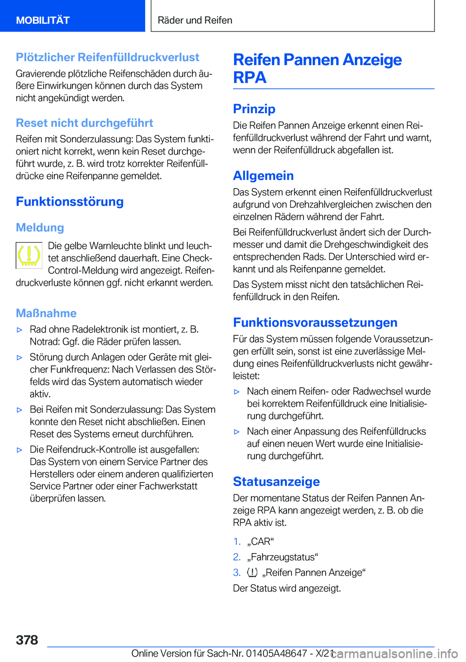 BMW 3 SERIES 2022  Betriebsanleitungen (in German) �P�l�