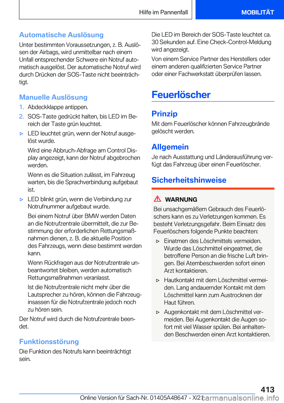 BMW 3 SERIES 2022  Betriebsanleitungen (in German) �A�u�t�o�m�a�t�i�s�c�h�e��A�u�s�l�