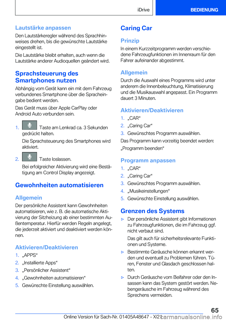 BMW 3 SERIES 2022  Betriebsanleitungen (in German) �L�a�u�t�s�t�