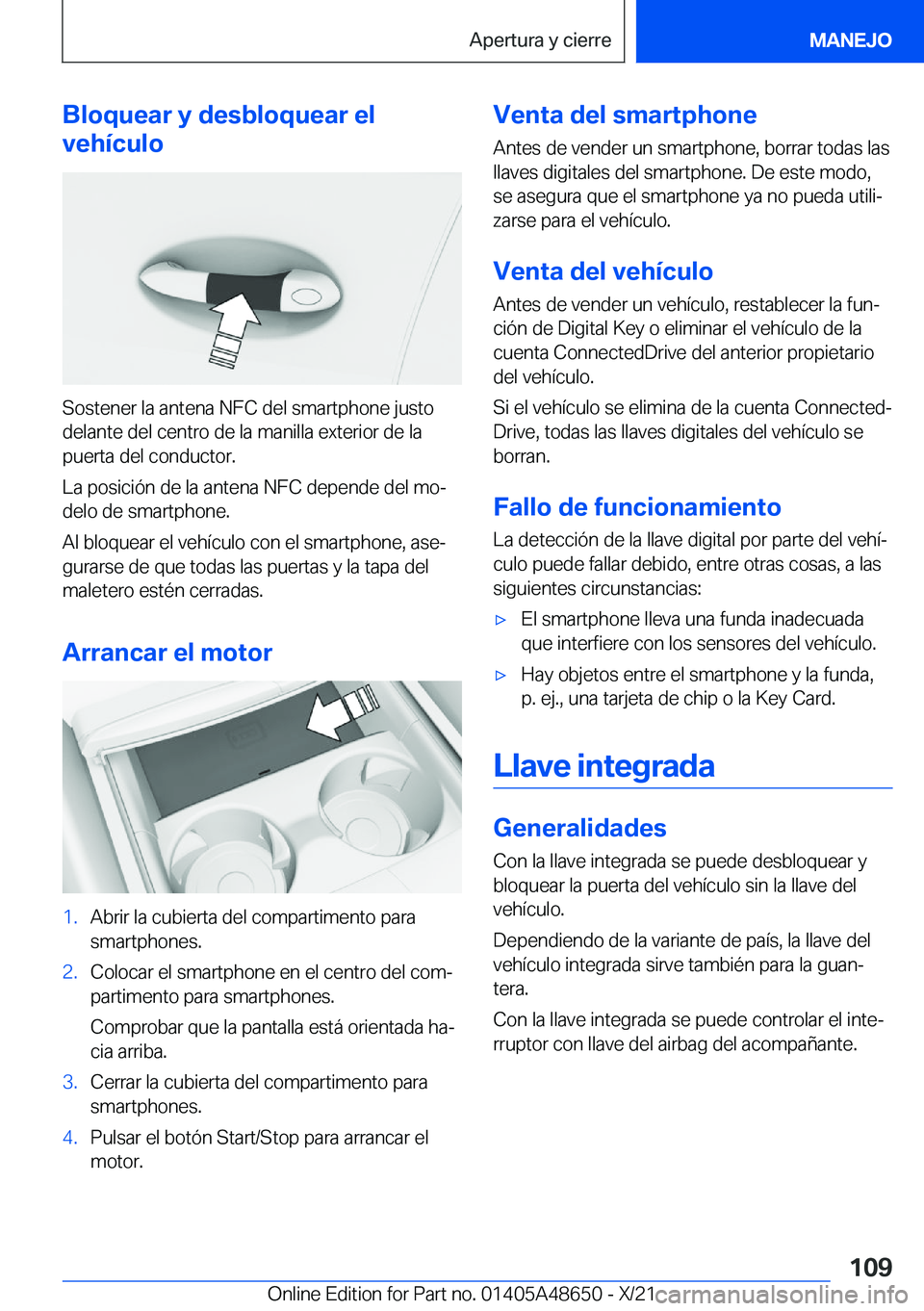 BMW 3 SERIES 2022  Manuales de Empleo (in Spanish) �B�l�o�q�u�e�a�r��y��d�e�s�b�l�o�q�u�e�a�r��e�l
�v�e�h�