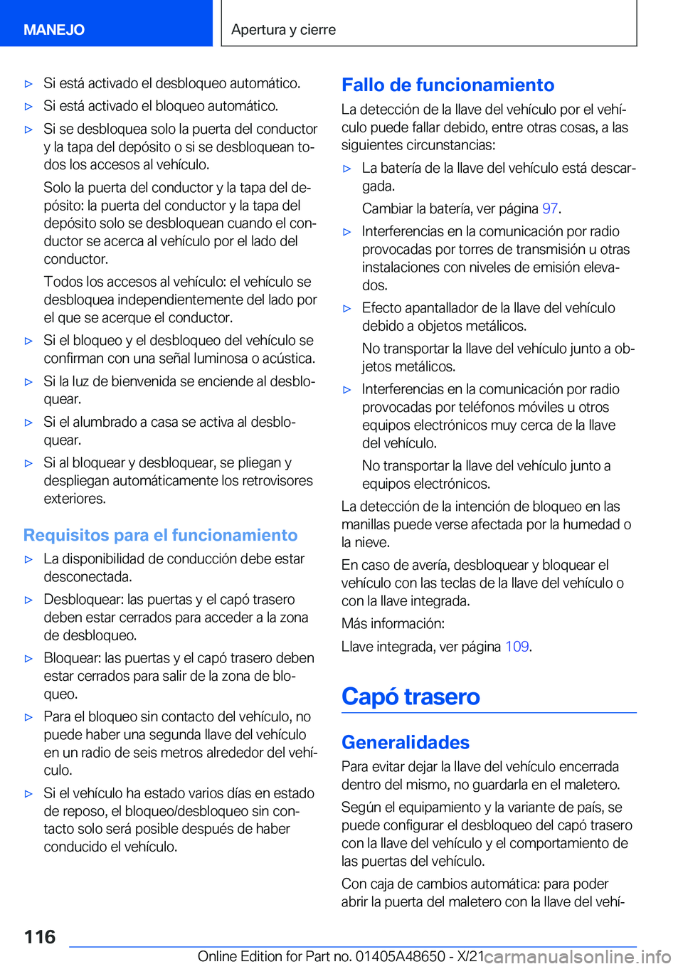 BMW 3 SERIES 2022  Manuales de Empleo (in Spanish) x�S�i��e�s�t�