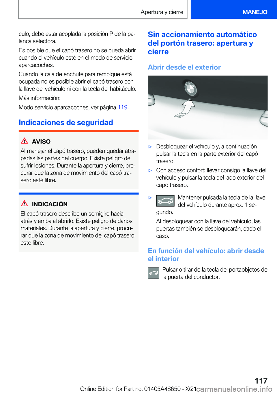 BMW 3 SERIES 2022  Manuales de Empleo (in Spanish) �c�u�l�o�,��d�e�b�e��e�s�t�a�r��a�c�o�p�l�a�d�a��l�a��p�o�s�i�c�i�