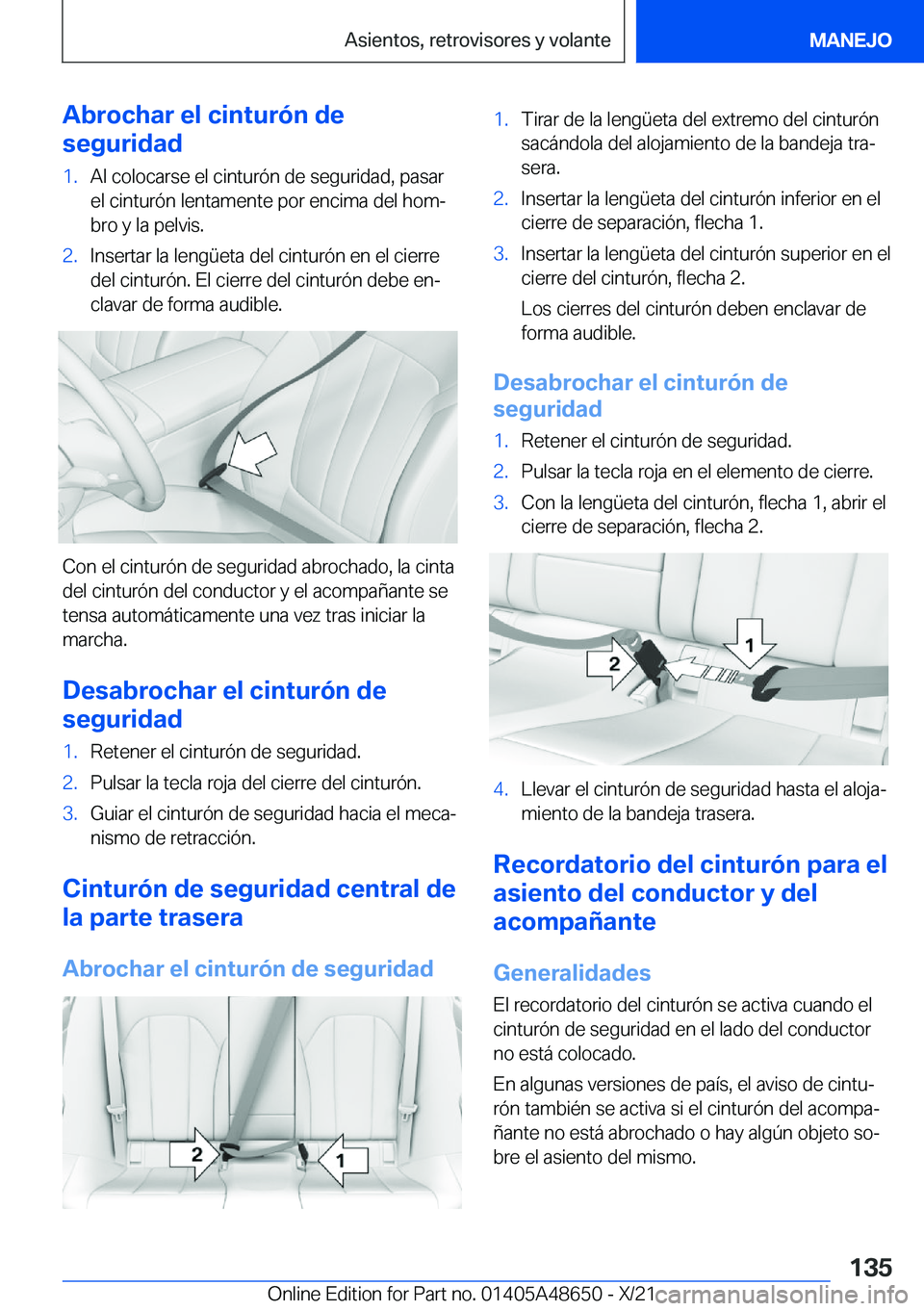 BMW 3 SERIES 2022  Manuales de Empleo (in Spanish) �A�b�r�o�c�h�a�r��e�l��c�i�n�t�u�r�
