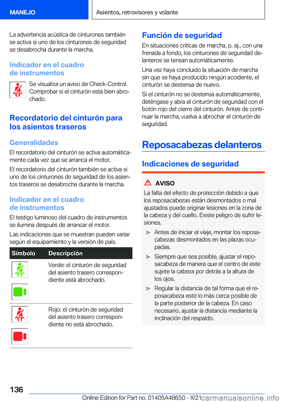 BMW 3 SERIES 2022  Manuales de Empleo (in Spanish) �L�a��a�d�v�e�r�t�e�n�c�i�a��a�c�