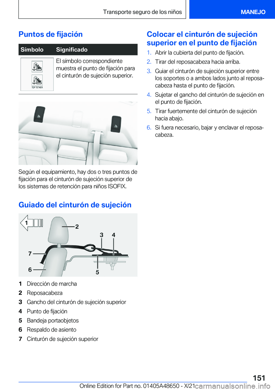 BMW 3 SERIES 2022  Manuales de Empleo (in Spanish) �P�u�n�t�o�s��d�e��f�i�j�a�c�i�