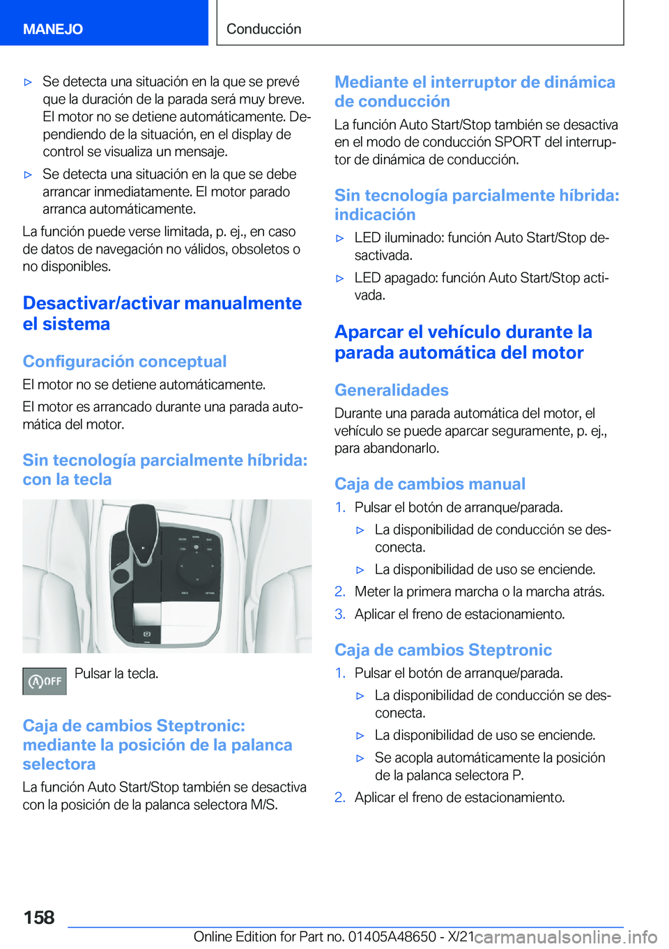 BMW 3 SERIES 2022  Manuales de Empleo (in Spanish) x�S�e��d�e�t�e�c�t�a��u�n�a��s�i�t�u�a�c�i�
