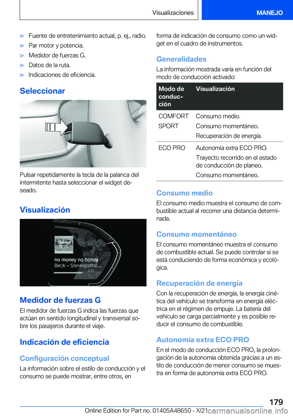 BMW 3 SERIES 2022  Manuales de Empleo (in Spanish) x�F�u�e�n�t�e��d�e��e�n�t�r�e�t�e�n�i�m�i�e�n�t�o��a�c�t�u�a�l�,��p�.��e�j�.�,��r�a�d�i�o�.x�P�a�r��m�o�t�o�r��y��p�o�t�e�n�c�i�a�.x�M�e�d�i�d�o�r��d�e��f�u�e�r�z�a�s��G�.x�D�a�t�o�s�