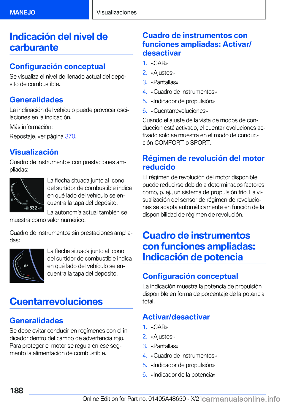 BMW 3 SERIES 2022  Manuales de Empleo (in Spanish) �I�n�d�i�c�a�c�i�