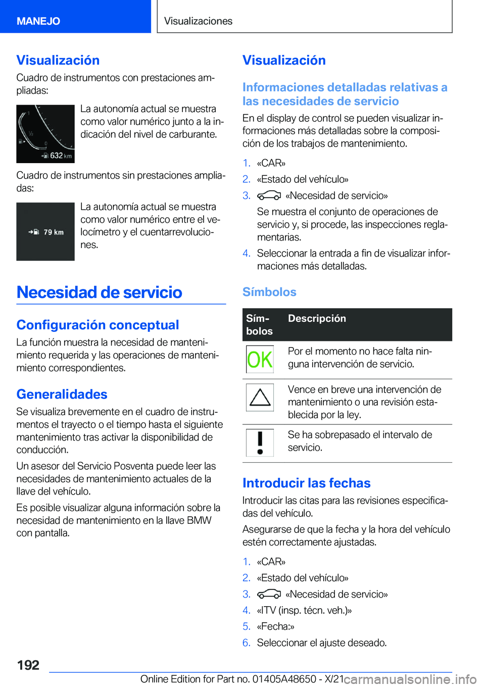 BMW 3 SERIES 2022  Manuales de Empleo (in Spanish) �V�i�s�u�a�l�i�z�a�c�i�