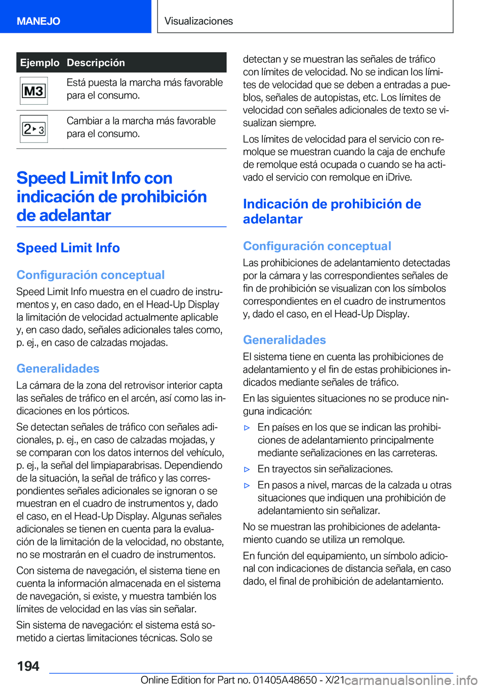 BMW 3 SERIES 2022  Manuales de Empleo (in Spanish) �E�j�e�m�p�l�o�D�e�s�c�r�i�p�c�i�