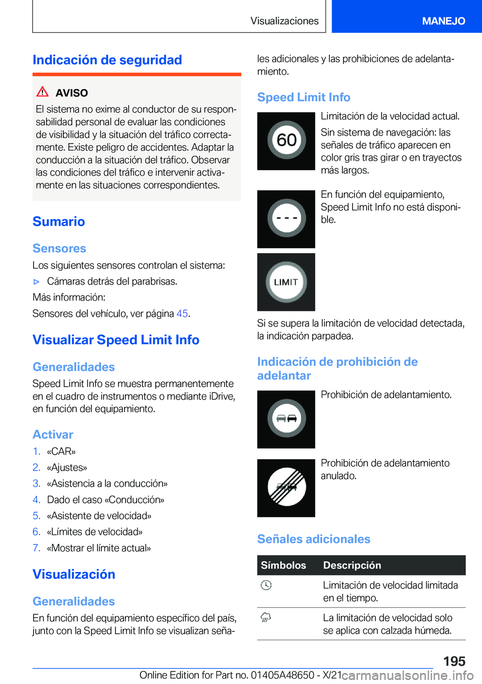 BMW 3 SERIES 2022  Manuales de Empleo (in Spanish) �I�n�d�i�c�a�c�i�
