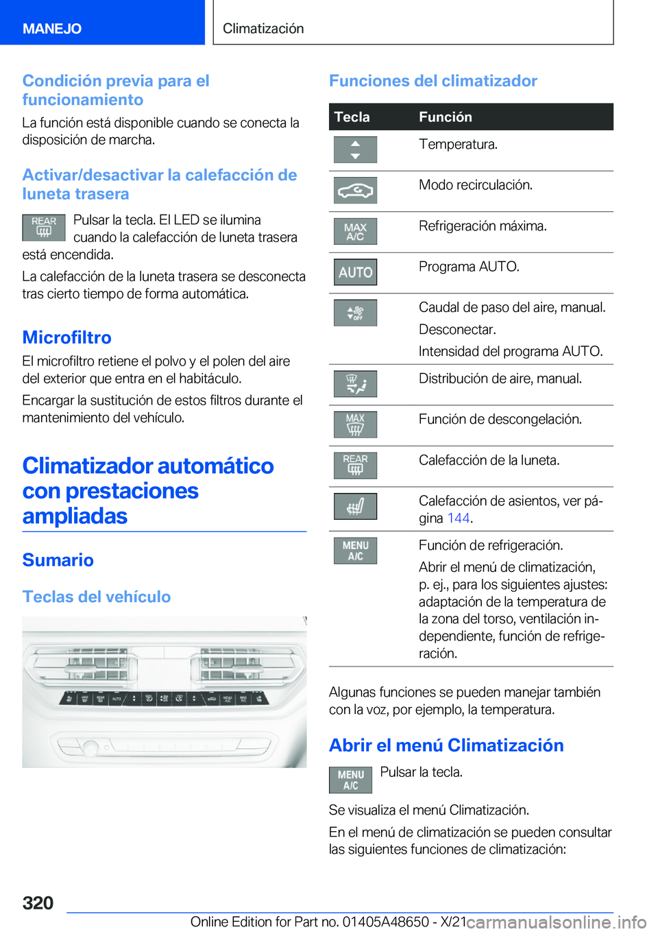 BMW 3 SERIES 2022  Manuales de Empleo (in Spanish) �C�o�n�d�i�c�i�