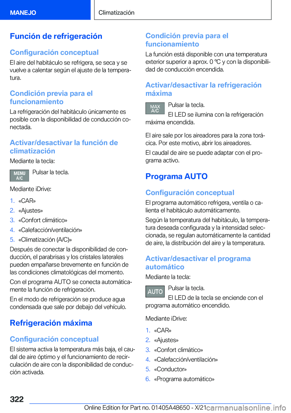 BMW 3 SERIES 2022  Manuales de Empleo (in Spanish) �F�u�n�c�i�