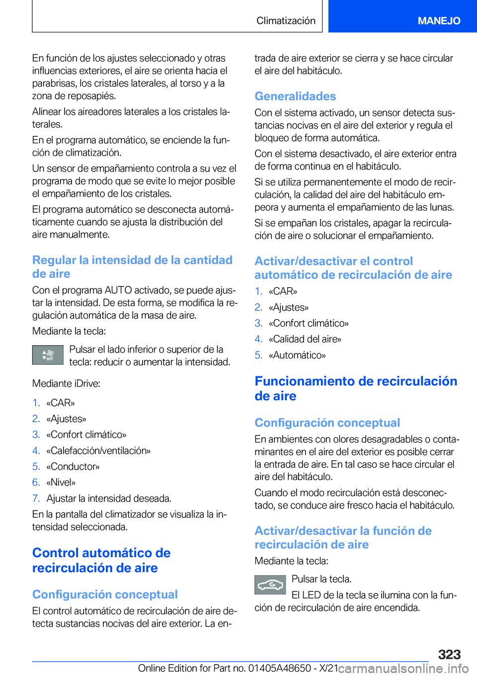 BMW 3 SERIES 2022  Manuales de Empleo (in Spanish) �E�n��f�u�n�c�i�