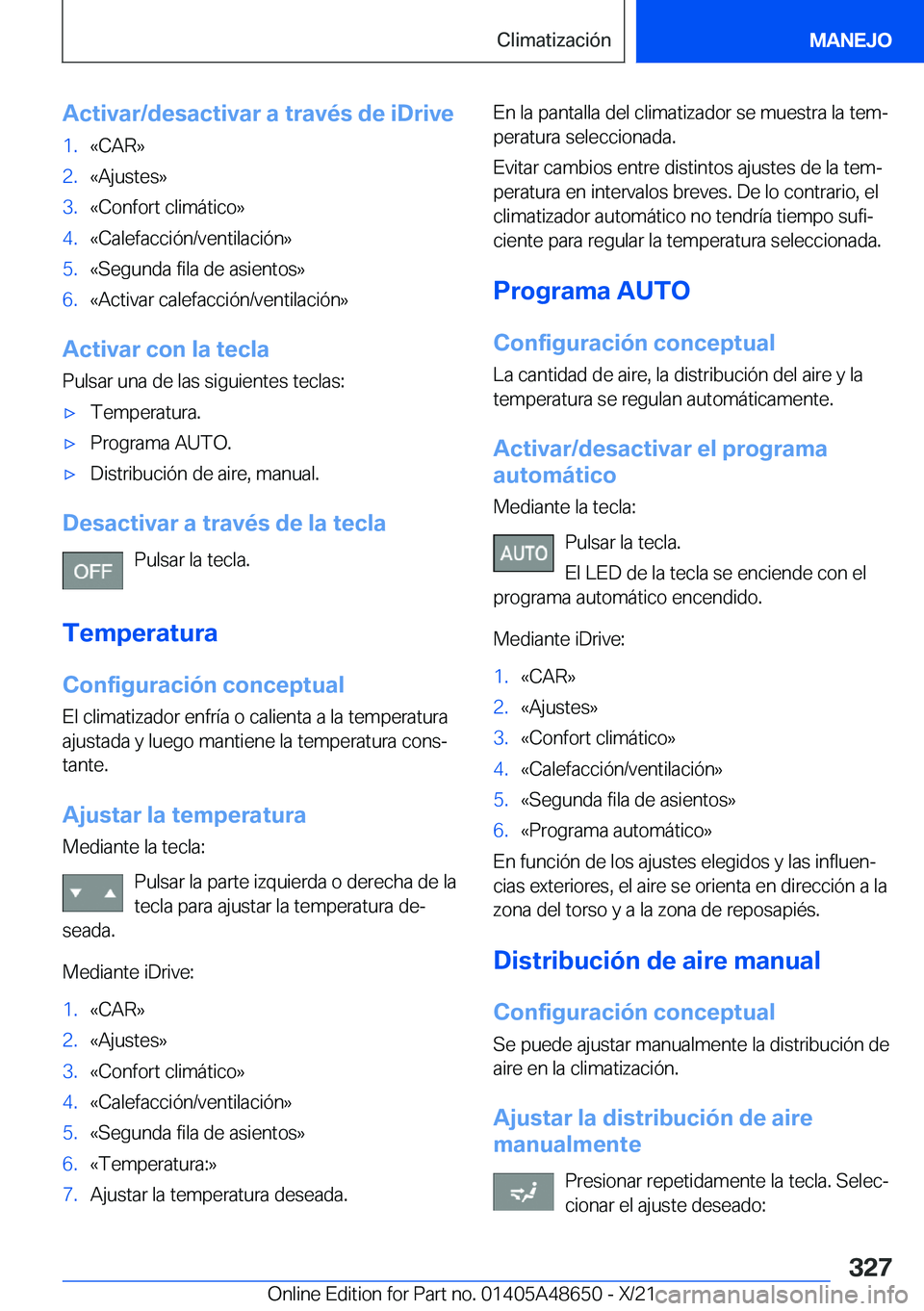 BMW 3 SERIES 2022  Manuales de Empleo (in Spanish) �A�c�t�i�v�a�r�/�d�e�s�a�c�t�i�v�a�r��a��t�r�a�v�