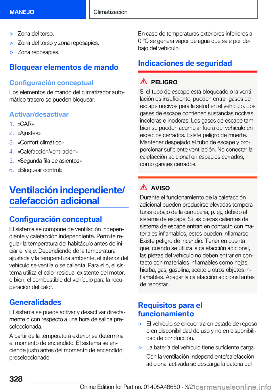 BMW 3 SERIES 2022  Manuales de Empleo (in Spanish) x�Z�o�n�a��d�e�l��t�o�r�s�o�.x�Z�o�n�a��d�e�l��t�o�r�s�o��y��z�o�n�a��r�e�p�o�s�a�p�i�