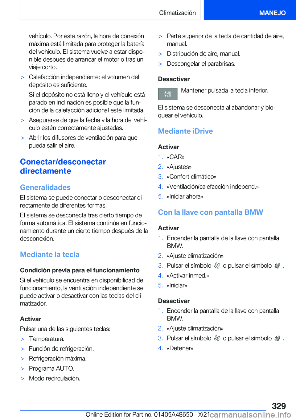 BMW 3 SERIES 2022  Manuales de Empleo (in Spanish) �v�e�h�