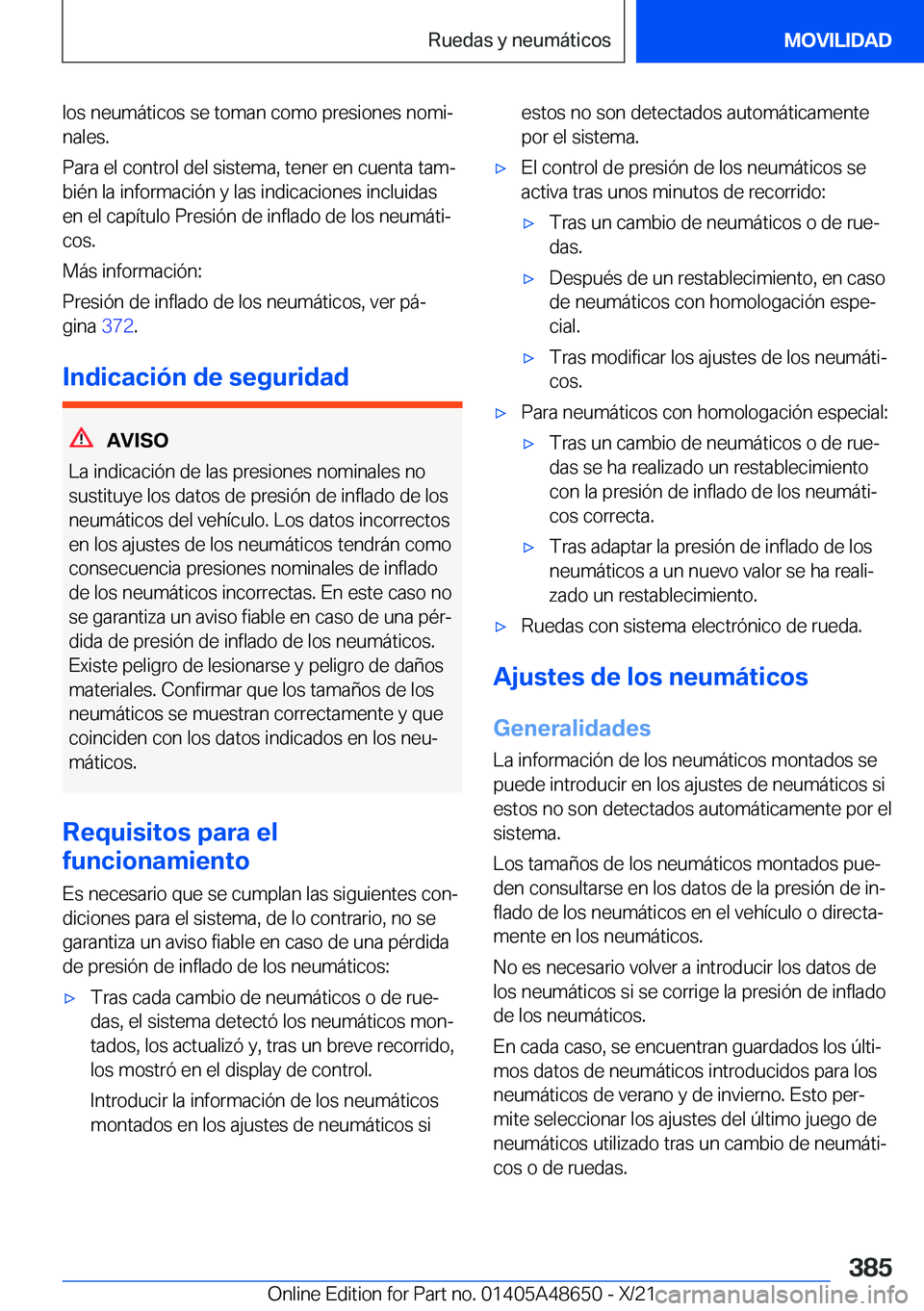 BMW 3 SERIES 2022  Manuales de Empleo (in Spanish) �l�o�s��n�e�u�m�
