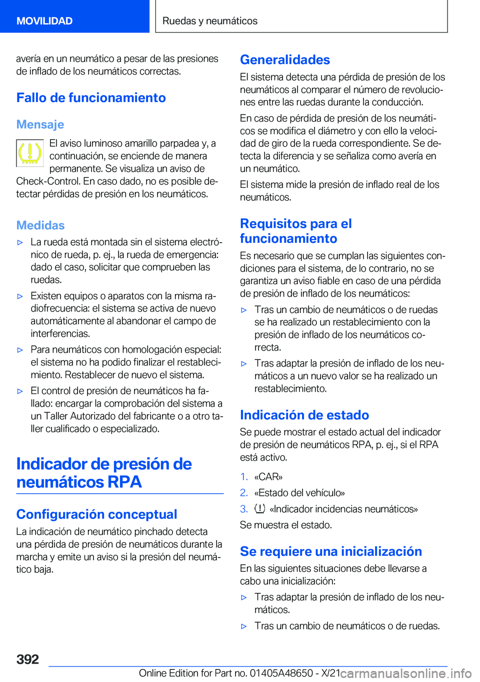 BMW 3 SERIES 2022  Manuales de Empleo (in Spanish) �a�v�e�r�