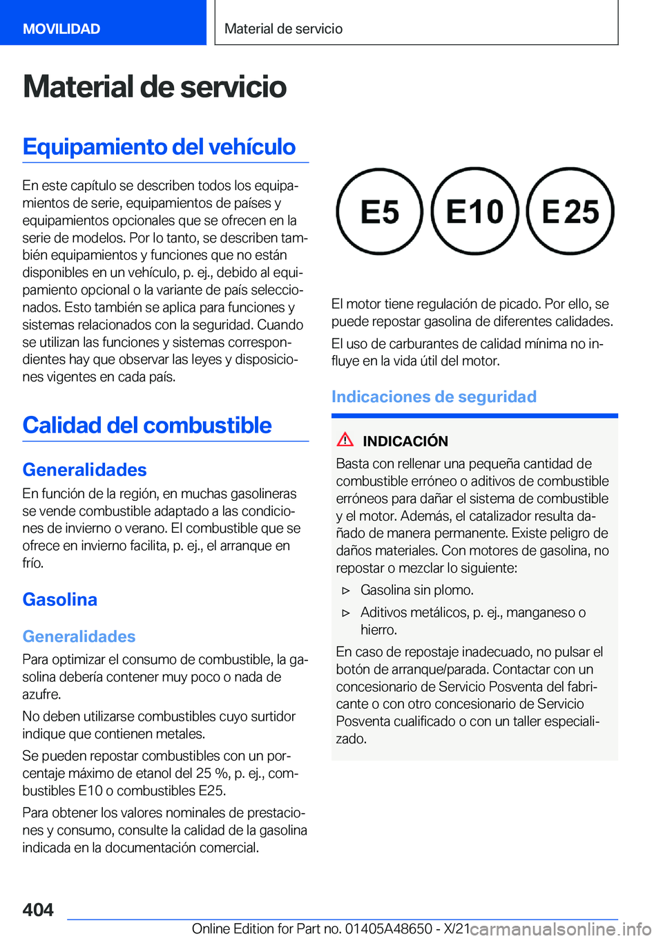BMW 3 SERIES 2022  Manuales de Empleo (in Spanish) �M�a�t�e�r�i�a�l��d�e��s�e�r�v�i�c�i�o�E�q�u�i�p�a�m�i�e�n�t�o��d�e�l��v�e�h�