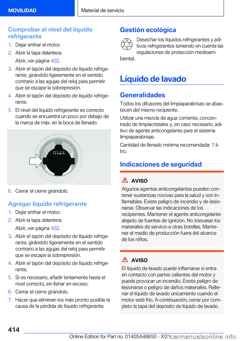BMW 3 SERIES 2022  Manuales de Empleo (in Spanish) �C�o�m�p�r�o�b�a�r��e�l��n�i�v�e�l��d�e�l��l�