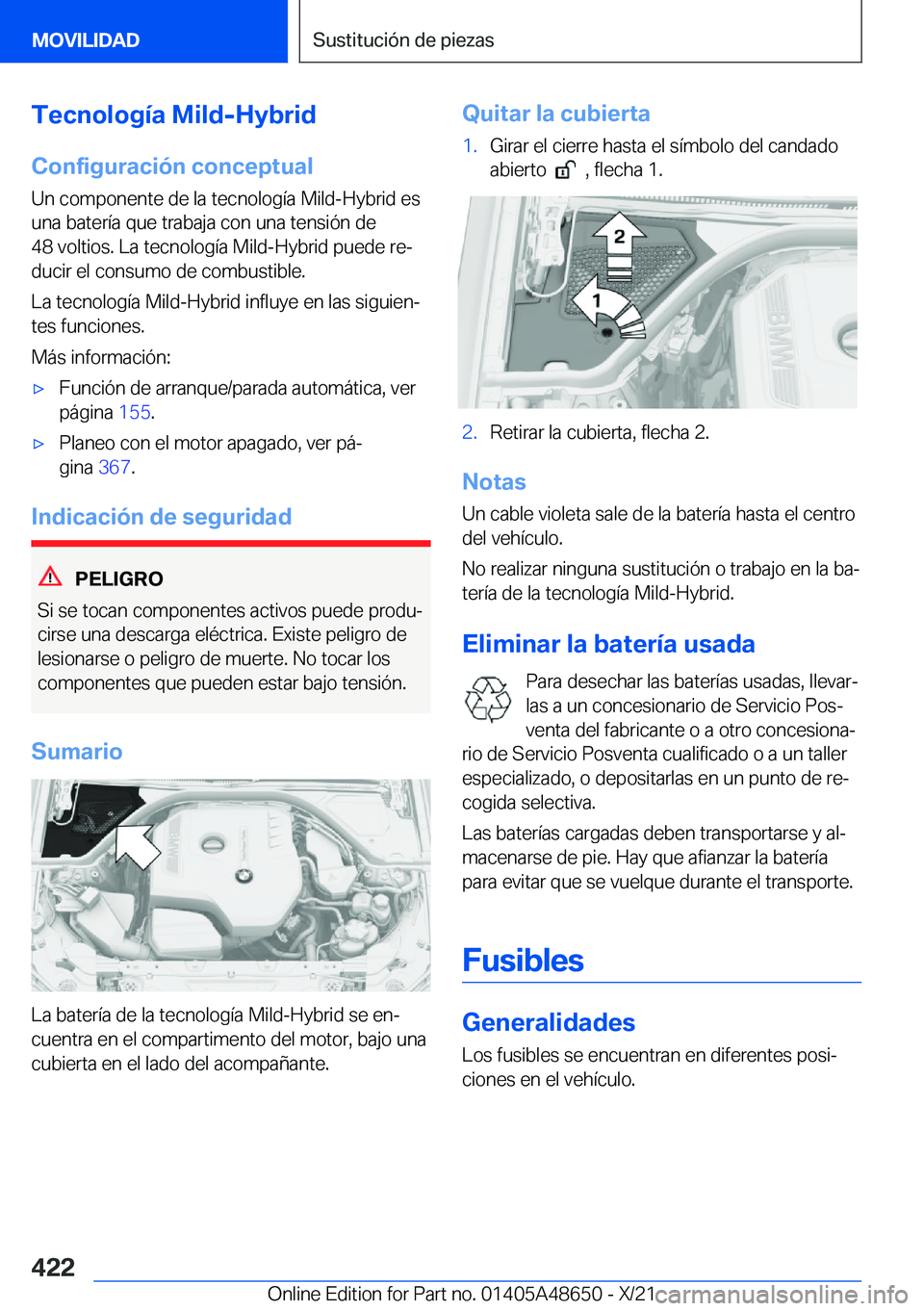 BMW 3 SERIES 2022  Manuales de Empleo (in Spanish) �T�e�c�n�o�l�o�g�