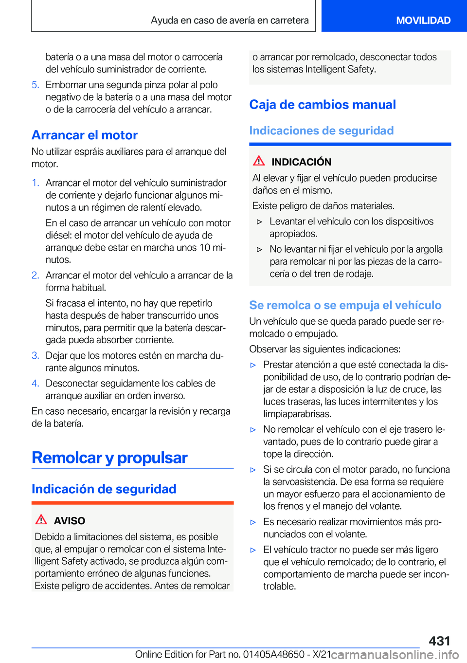 BMW 3 SERIES 2022  Manuales de Empleo (in Spanish) �b�a�t�e�r�