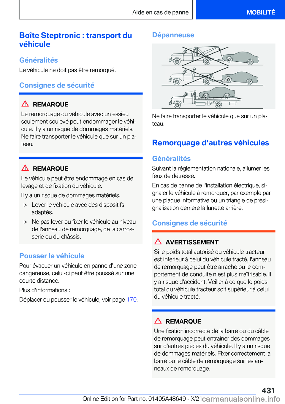 BMW 3 SERIES 2022  Notices Demploi (in French) �B�o�