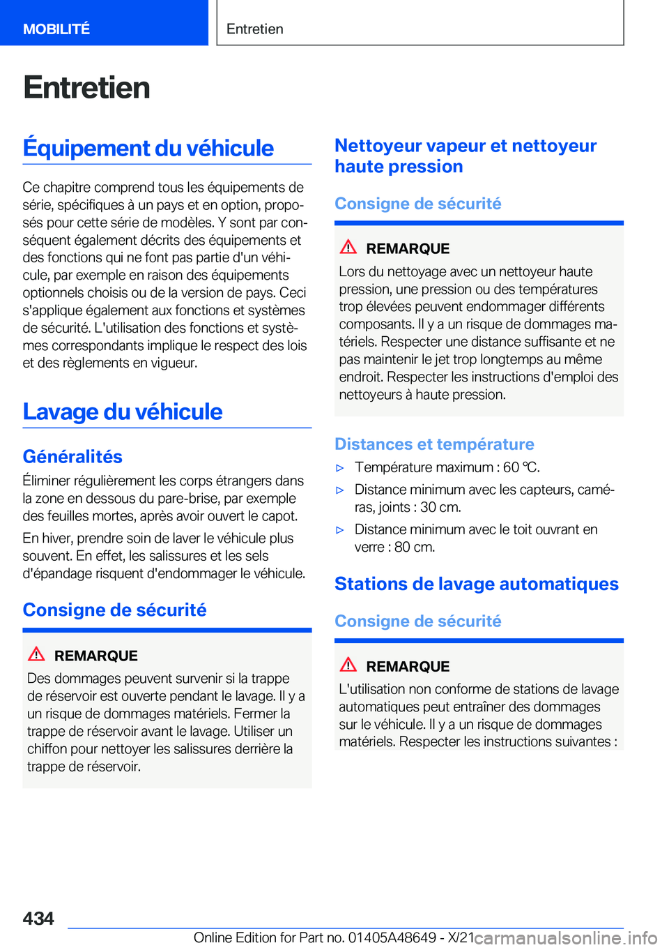 BMW 3 SERIES 2022  Notices Demploi (in French) �E�n�t�r�e�t�i�e�n�