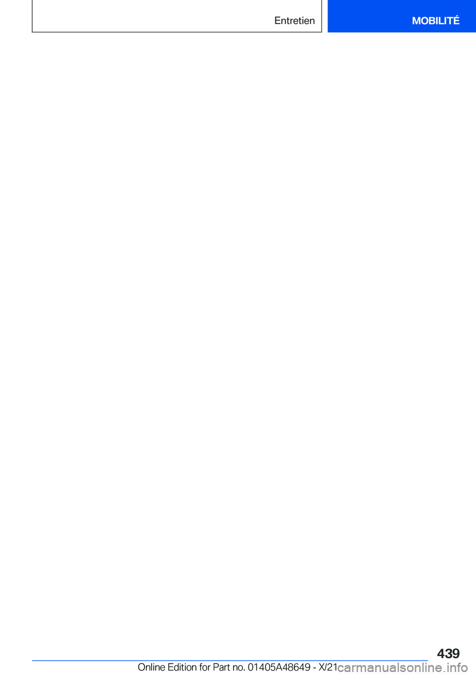 BMW 3 SERIES 2022  Notices Demploi (in French) �S�e�i�t�e��4�3�9�E�n�t�r�e�t�i�e�n�M�O�B�I�L�I�T�