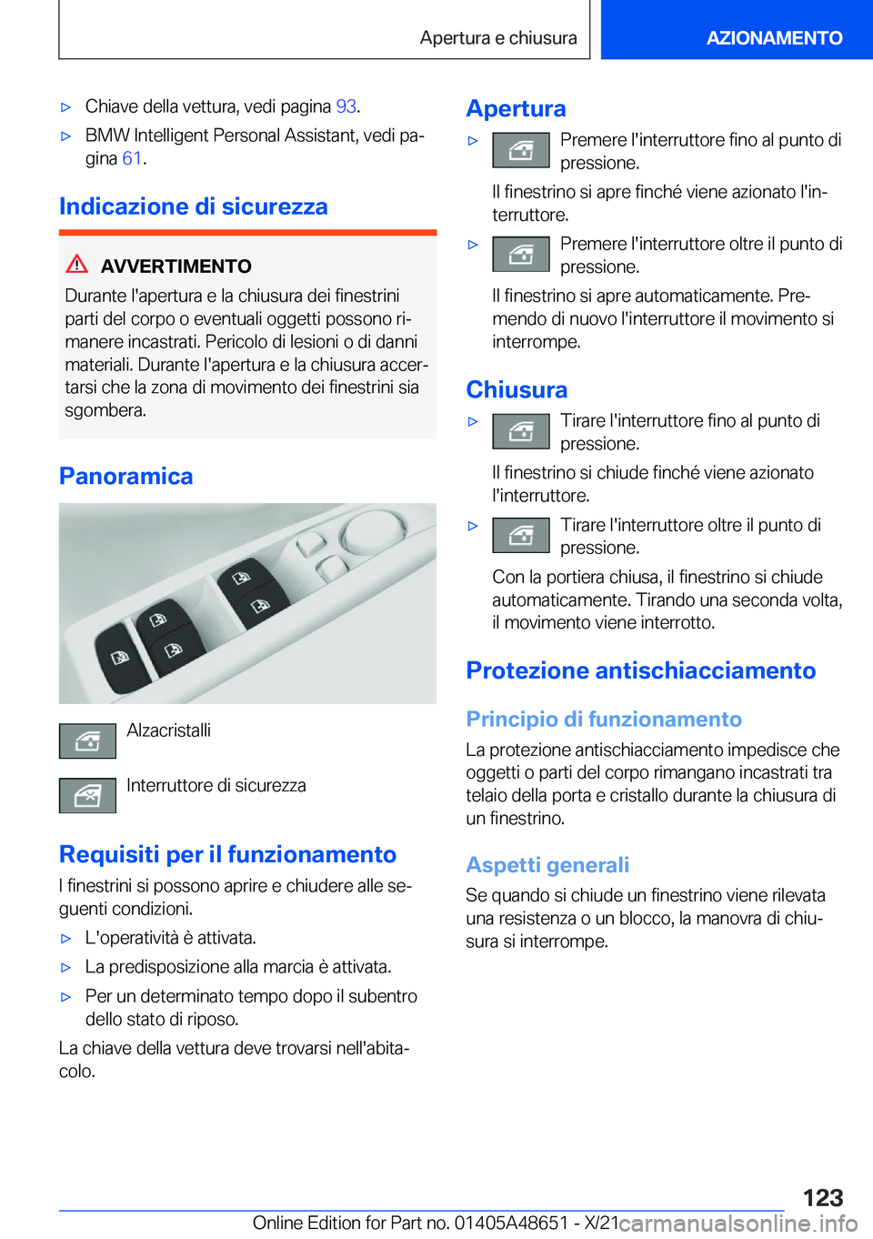 BMW 3 SERIES 2022  Libretti Di Uso E manutenzione (in Italian) 'x�C�h�i�a�v�e��d�e�l�l�a��v�e�t�t�u�r�a�,��v�e�d�i��p�a�g�i�n�a��9�3�.'x�B�M�W��I�n�t�e�l�l�i�g�e�n�t��P�e�r�s�o�n�a�l��A�s�s�i�s�t�a�n�t�,��v�e�d�i��p�aª
�g�i�n�a� �6�1�.
�I�n�d