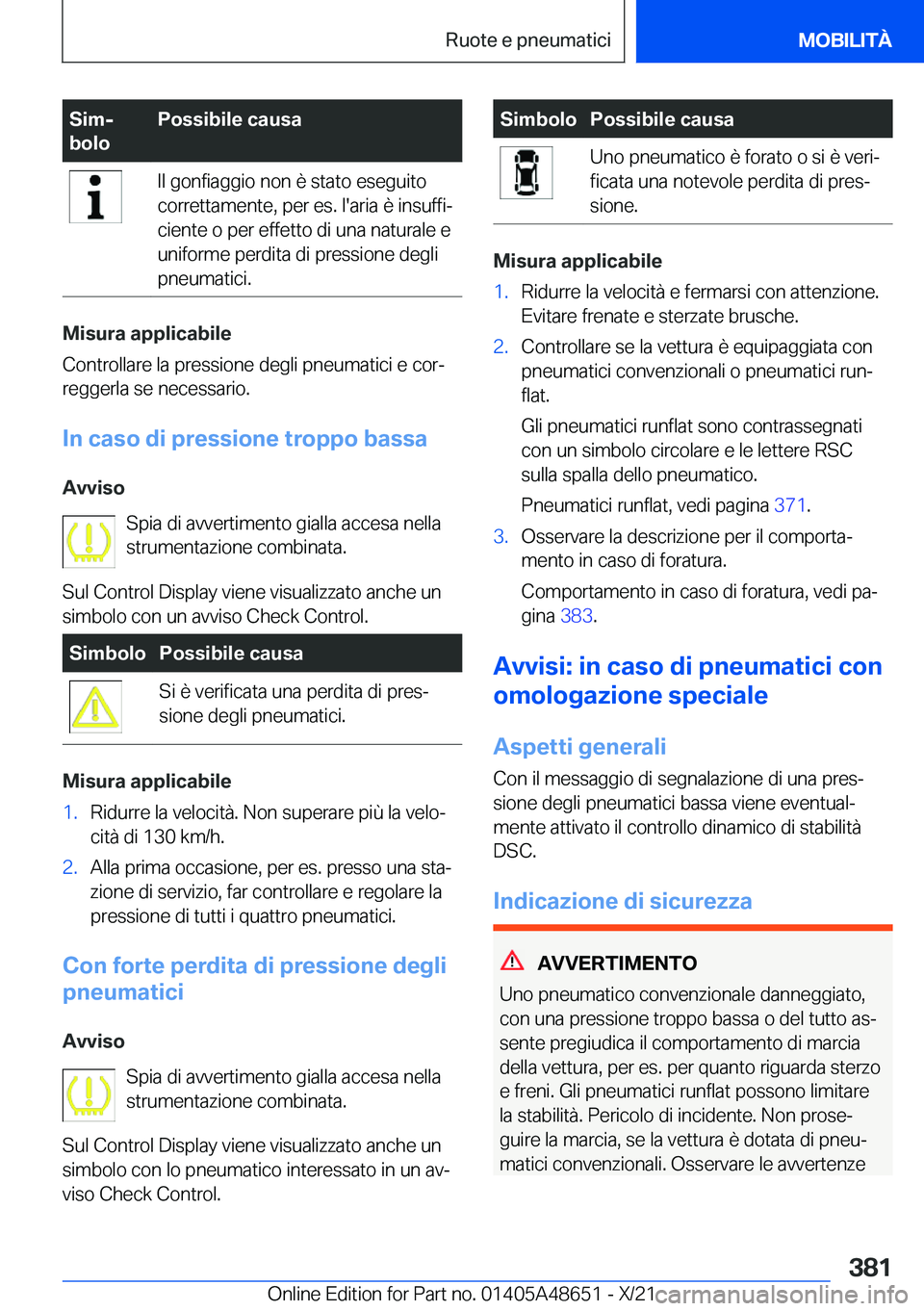 BMW 3 SERIES 2022  Libretti Di Uso E manutenzione (in Italian) �S�i�mj
�b�o�l�o�P�o�s�s�i�b�i�l�e��c�a�u�s�a�I�l��g�o�n�f�i�a�g�g�i�o��n�o�n��è��s�t�a�t�o��e�s�e�g�u�i�t�o
�c�o�r�r�e�t�t�a�m�e�n�t�e�,��p�e�r��e�s�.��l�'�a�r�i�a��è��i�n�s�u�f�f�i
