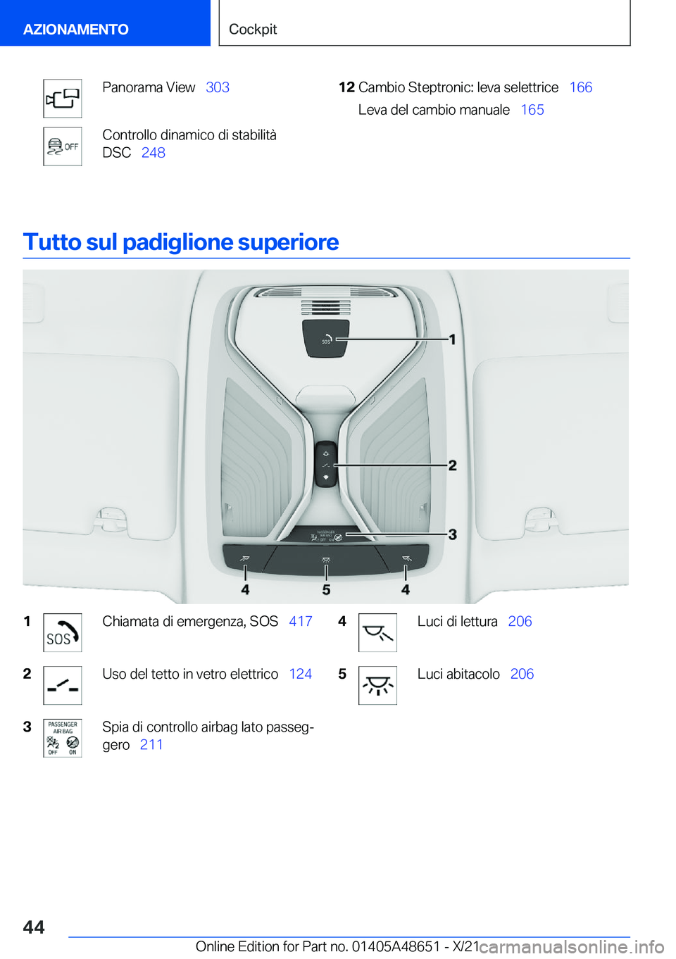 BMW 3 SERIES 2022  Libretti Di Uso E manutenzione (in Italian) �P�a�n�o�r�a�m�a��V�i�e�w\_�3�0�3�C�o�n�t�r�o�l�l�o��d�i�n�a�m�i�c�o��d�i��s�t�a�b�i�l�i�t�
